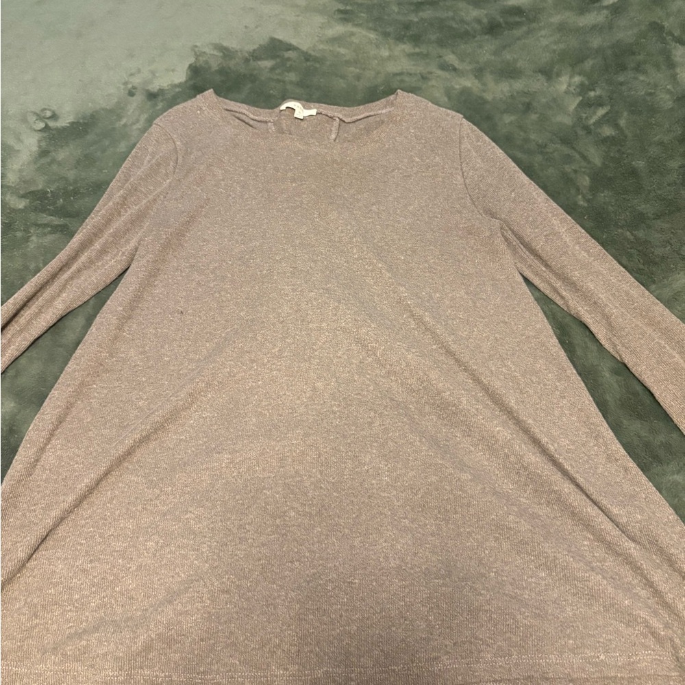 Easel Cream Long Sleeve Boxy Tunic